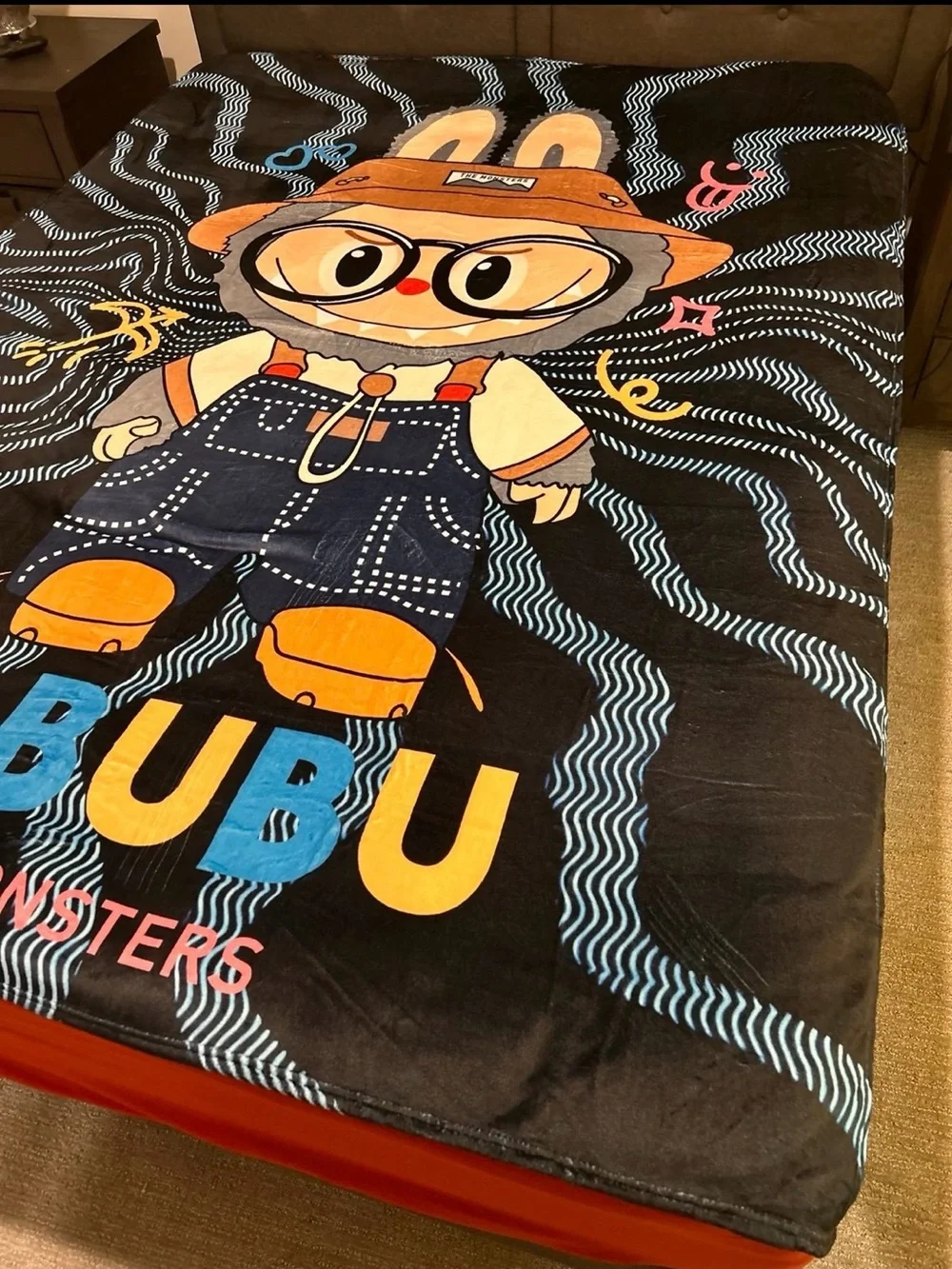 58 x 79 Inch Cozy Cartoon Character Throw, Soft Fleece Blanket for Kids & Adults